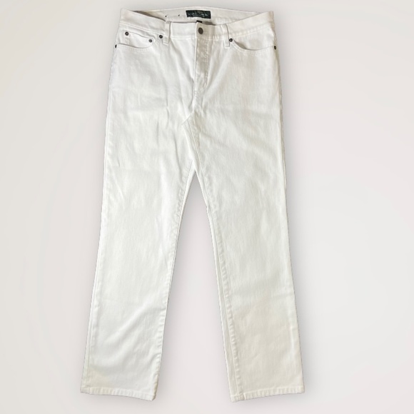 Lauren Ralph Lauren Classic Straight White Jeans White - Picture 4 of 6